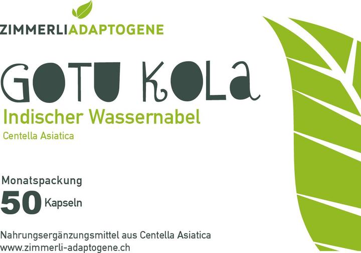 Actual product image Zimmerli Adaptogene Gotu Kola Capsules 50 Capsules (1 Piece, Capsules, 25 g)