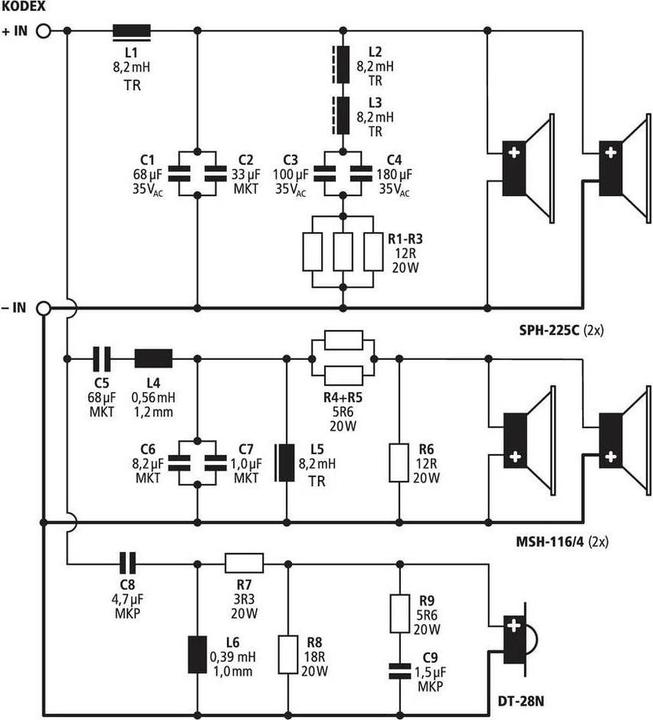 Actual product image Monacor KODEX 3-way loudspeaker kit (Set)