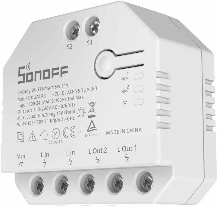 Actual product image Sonoff DUALR3 (Analogue actuator)