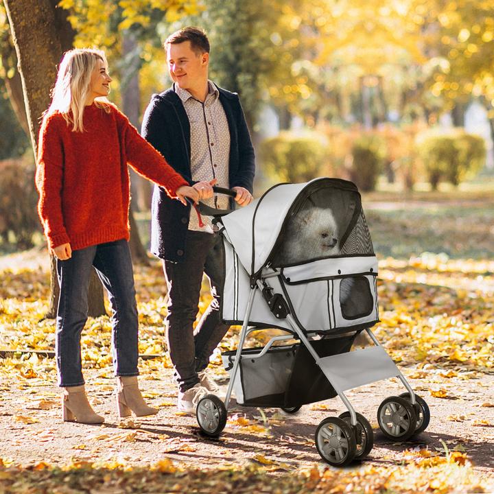Produktbild PawHut Hundewagen mit Gitternetz (Hund, Faltbar)