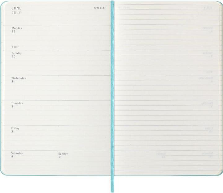 Actual product image Moleskine WONK 2026 LG HC Aquamarine (13 x 21 cm, English)