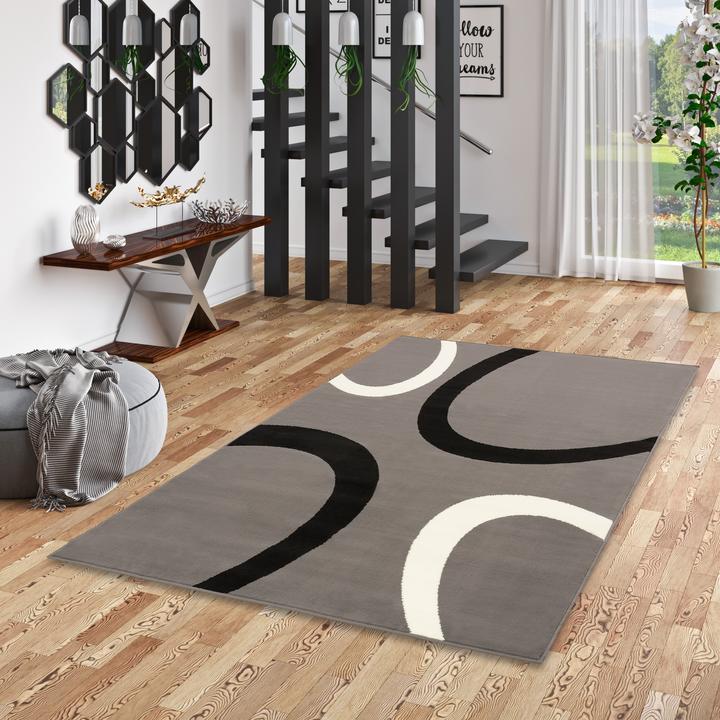 Actual product image Pergamon Carpet Modern Trendline Gray Circles (120 x 170 cm)