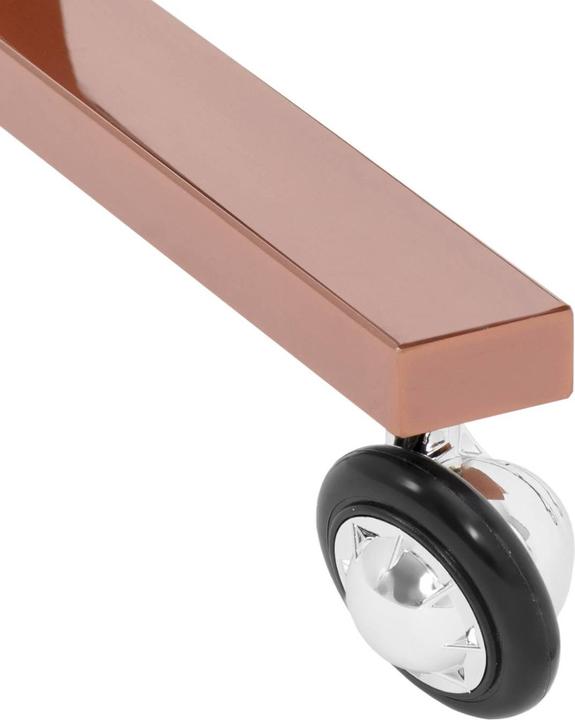 Physa Kosmetikwagen roségolden 2 klappbare Ablagen 10 kg Arbeitswagen Salon-Trolley