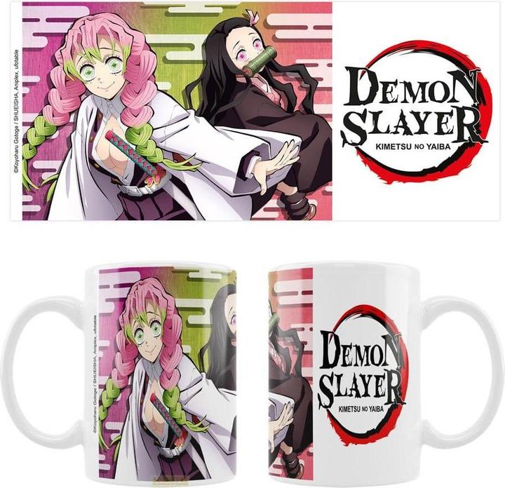 Actual product image Sakami Demon Slayer ceramic mug Mitsuri & Nezuko (320 ml)