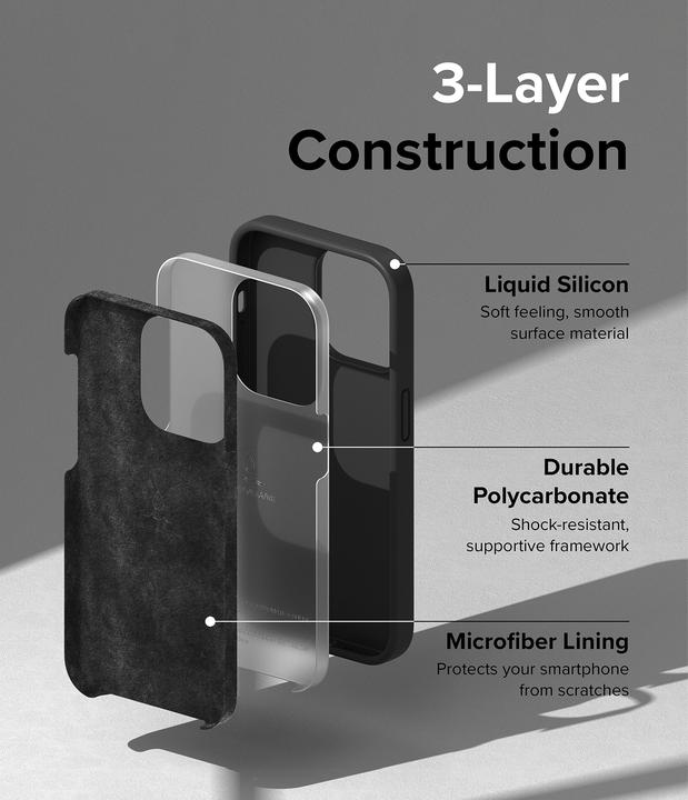 Actual product image Ringke Silicone Case for iPhone 14 Pro Max Silicone Cover Black (SI004E55) (Apple iPhone 14 Pro Max)