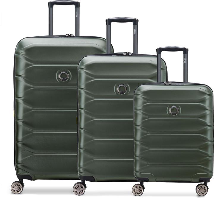 Delsey Meteor 4 Rollen Kofferset 3-teilig mit Dehnfalte (215 l)