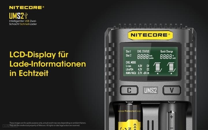 Immagine prodotto Nitecore UMS2 (1 pz., AAA, AA, Caricabatterie senza batteria)
