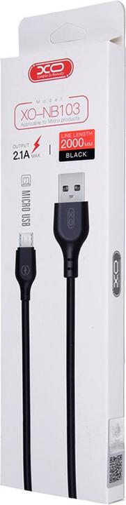 Actual product image xO cable NB103 USB - microUSB 2,0 m 2,1A black (2 m, USB 2.0)