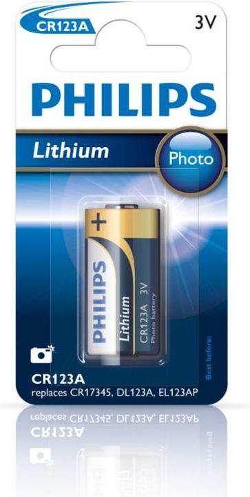 Philips Akku CR123A/01B (1 Stk., RCR123A, CR123A, 1300 mAh)