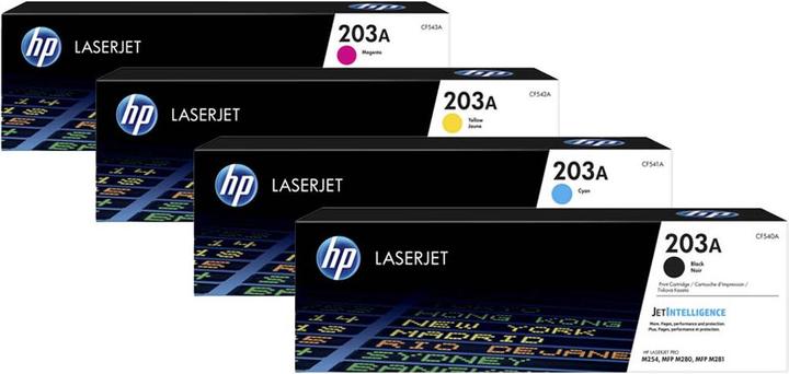 HP Original 203A / CF540A SET Set mit allen vier Farben (M, BK, C, Y)