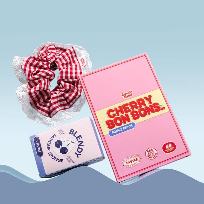 Seventh Rebel Haargummi rot-weiss Gingham (Haargummi)
