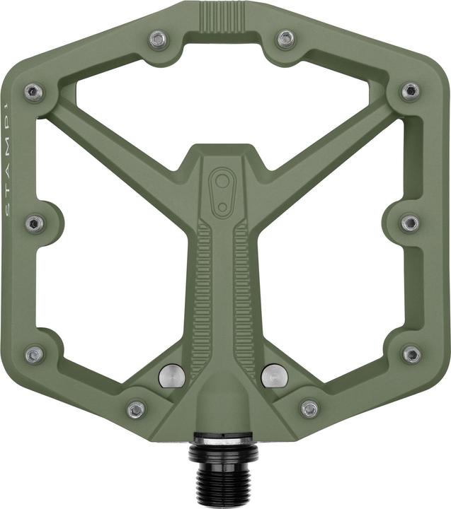 Actual product image Crankbrothers Stamp 1 Gen 2 Large Plattform-Pedal, green