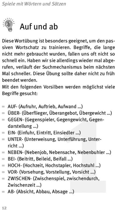 Produktbild Die 50 besten Spiele zum Gedächtnistraining mit Senioren (Deutsch, Agnes Boos, 2020)