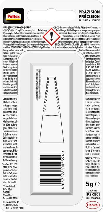Produktbild Pattex Sekundenkleber Präzision (5 g)