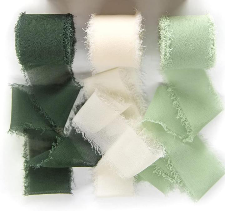 I Am Creative Chiffon Geschenkband DIY Maschen Deko Band 3er Set (Geschenkband, 3 x)