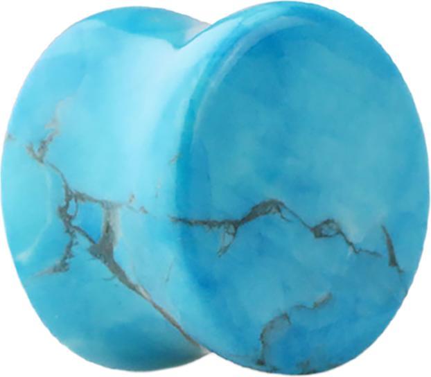 Produktbild Star Piercing Flared Plug aus Türkis Stein (ohne Messing, Mineralisch)