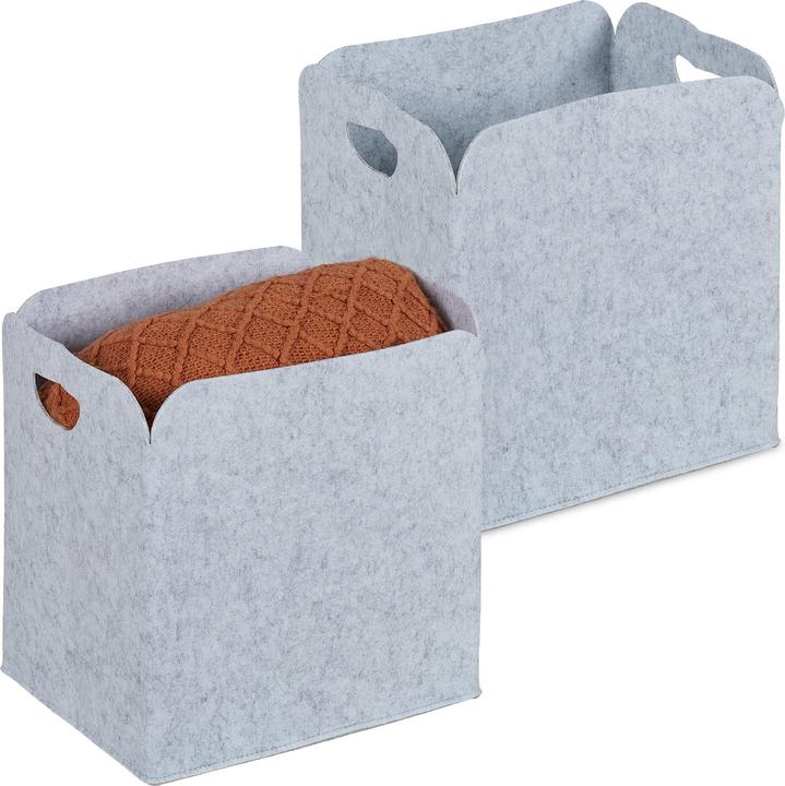 Produktbild Relaxdays 2x Aufbewahrungskorb (1 x, 30 x 23 x 30 cm)