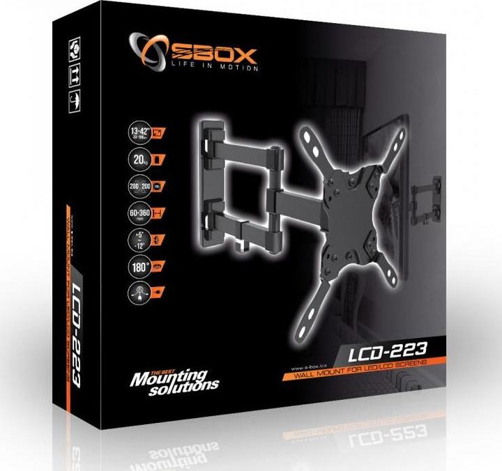 Actual product image Sbox LCD-223 (13-43/20kg/200x200) (Wall, 43", 20 kg)