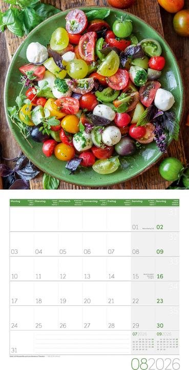 Actual product image Food Kalender 2026 - 30x30 (30 x 30 cm, German, French, English)