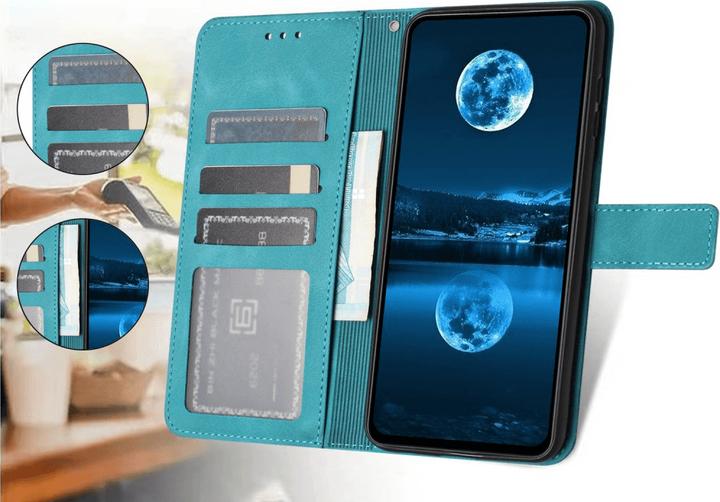 Actual product image Cover-Discount Galaxy A55 - Suede look case in vintage design (Samsung Galaxy A55)