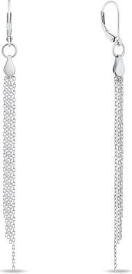 Brilio Silver - Unmissable long earrings made of silver EA915W