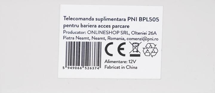 Immagine prodotto PNI BPL505 Telecomando aggiuntivo per la barriera di accesso al parcheggio