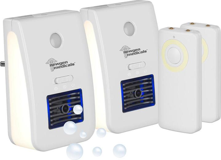 Produktbild Newgen medicals 2er-Set 2in1-Ionisator-Luftreiniger & Nachtlicht (20 m²)