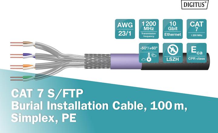 Actual product image Digitus Network cable (S/FTP, CAT7, 100 m)