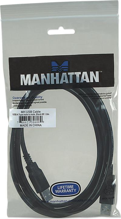 Actual product image Manhattan USB A - USB A (1.80 m, USB 2.0)