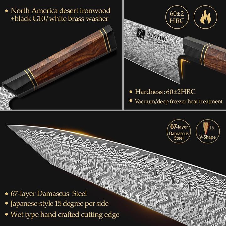 Actual product image Xinzuo Chef's knife (21.50 cm)