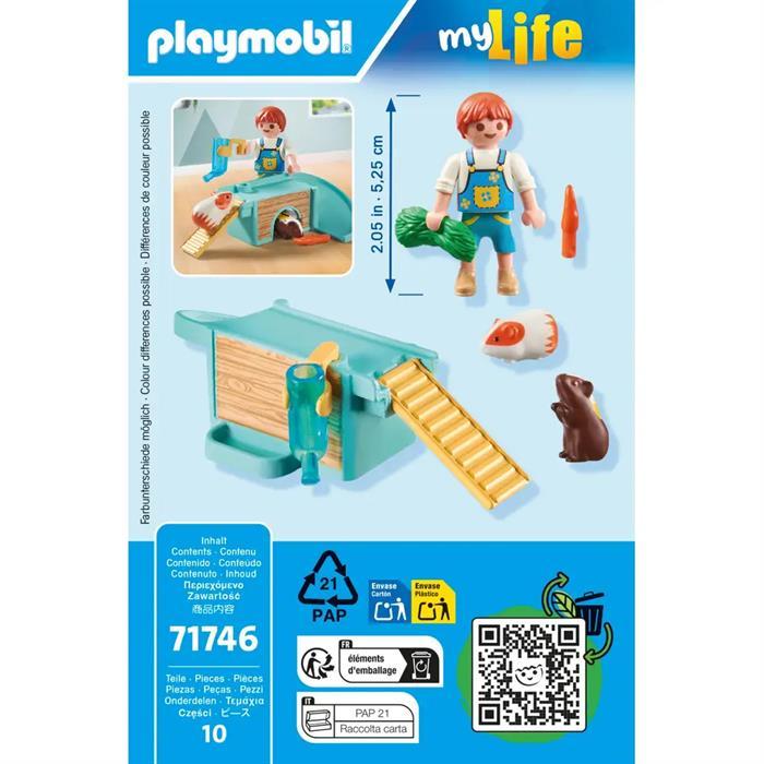 Image du produit Playmobil Garçon avec cochon d'Inde (71746, Playmobil Ma vie)