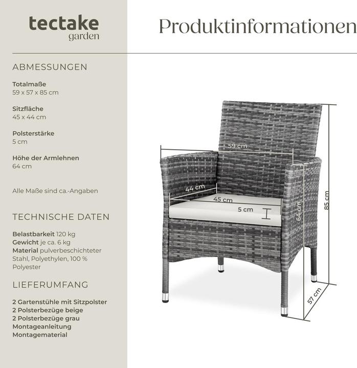 Produktbild tectake Rattansessel