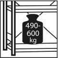 Actual product image META Regalbau Weitspannregal MINI-RACK B1800xT1050xH2200 mm Grundfeld 3 Spanplatten Fachlast 6