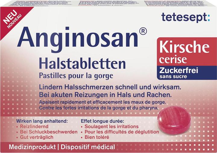Tetesept Anginosan per gola. 20 pastiglie gusto ciliegia (1 Pezzo/i)
