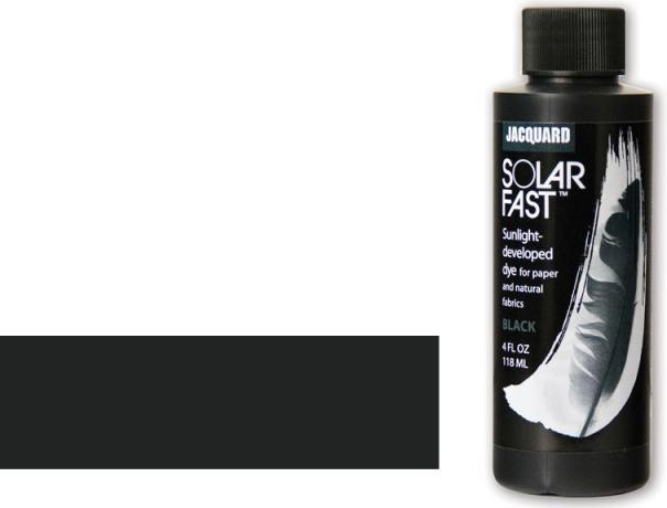 Actual product image Jacquard Fabric Paints SolarFast 113 Black (Black, 118 ml)