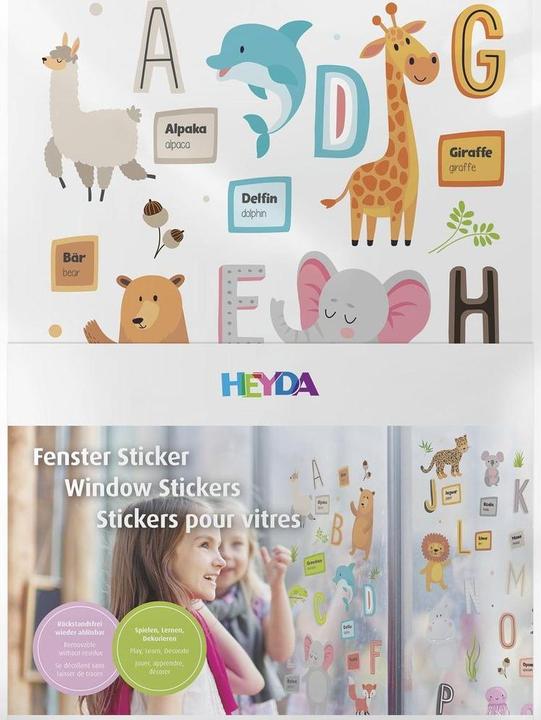 Produktbild Heyda Bastelset Fensterbilder Tiere/Alphabet
