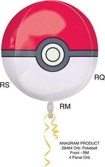 Produktbild Amscan Runder Folienballon Pokemon Pokeball (1 x)