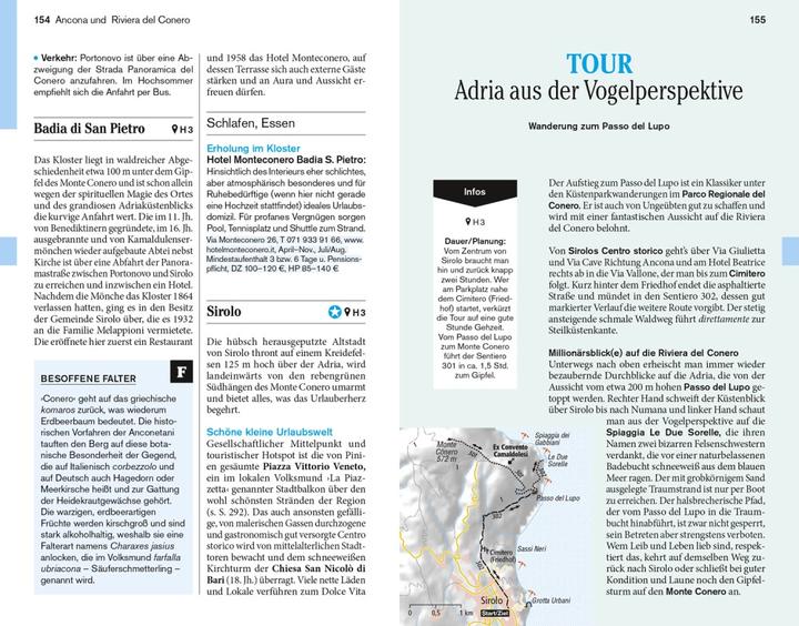 Actual product image Travel pocket book travel guide Marche, Italian Adriatic Sea (German, Annette Krus-Bonazza)