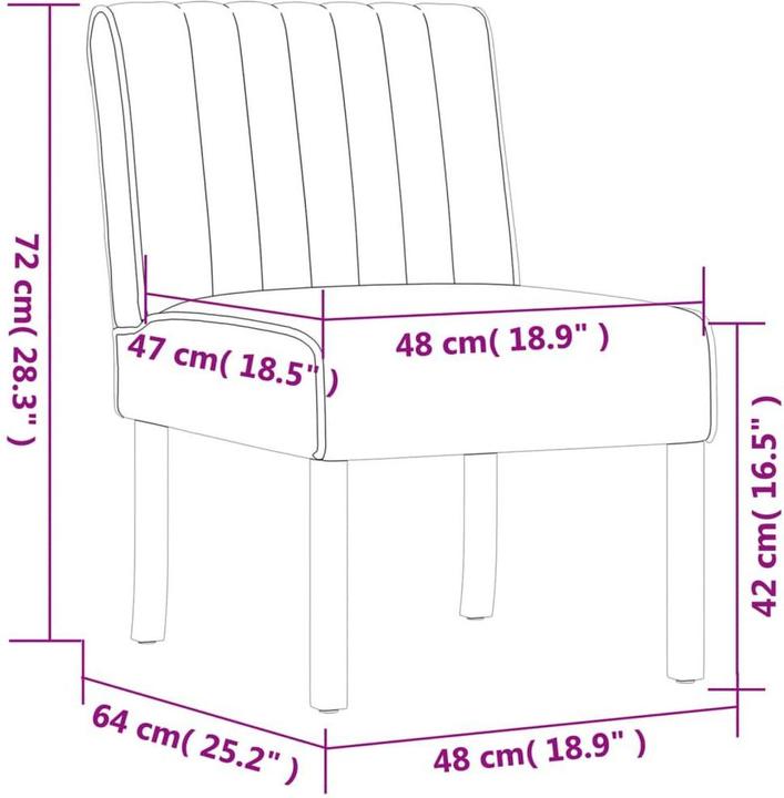 Actual product image VidaXL Polsterstuhl Hellgrau Samt