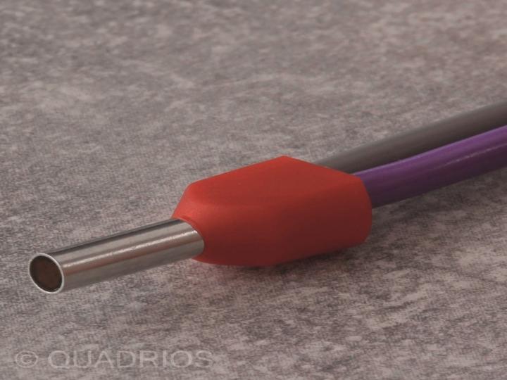 Produktbild Quadrios 22C434 Zwillings-Aderendhülse 0.75 mm² Teilisoliert Grau 1 Set