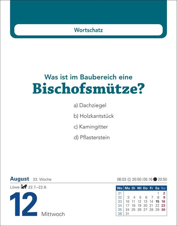 Energie-Label Harenberg Allgemeinbildung Tagesabreisskalender 2026 - Das tägliche Wissens-Quiz (Weicher Einband, Deutsch)