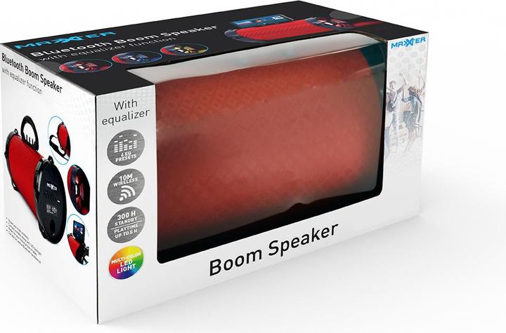 Image du produit Maxxter Haut-parleur Bluetooth /'Boom/' avec fonction d'égaliseur (6 h, Fonctionnement sur piles)