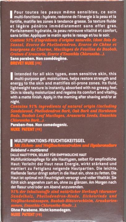 Image du produit Nuxe Gel hydratant multifonctionnel pour hommes (50 ml, Gel visage)