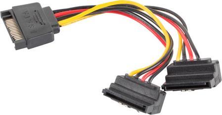 Immagine prodotto Lanberg CA-SASA-10CU-0015 Cavo SATA 0,15 m SATA 15-pin 2 x SATA 15-pin Nero