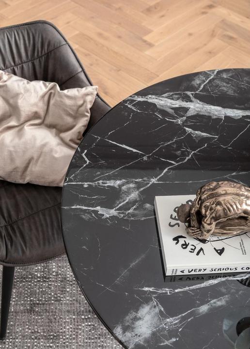 Produktbild Kare Design Tisch Solo Marble Schwarz Ø 110cm (110 x 110 x 75 cm)