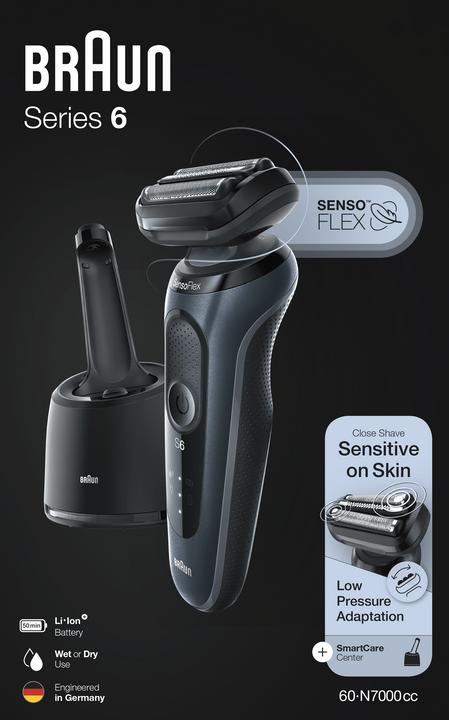 Immagine prodotto Braun Series 6 60-N7000cc Rasoio Elettrico Uomo Con Stazione SmartCare