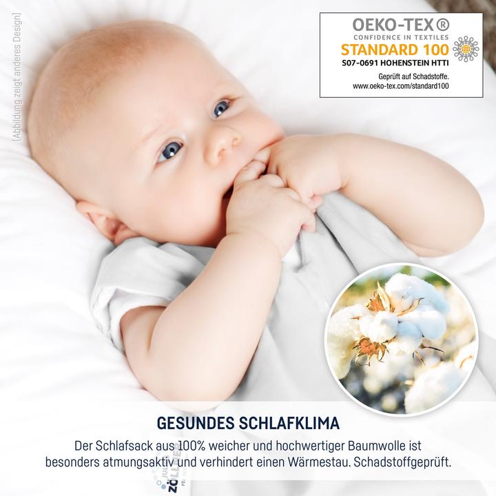 Produktbild Julius Zöllner Baby-Ganzjahresschlafsack Jersey Schnecke Gr. 68/74 (74 cm, 2.5 TOG)