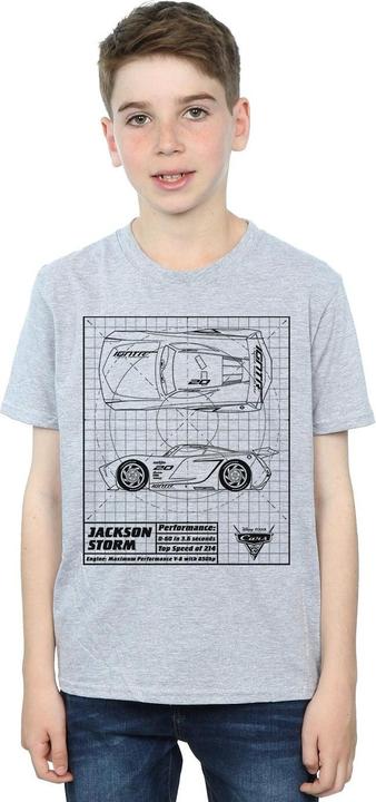 Immagine prodotto Disney Cars Jackson Storm Blueprint Maglietta Ragazzi (128)