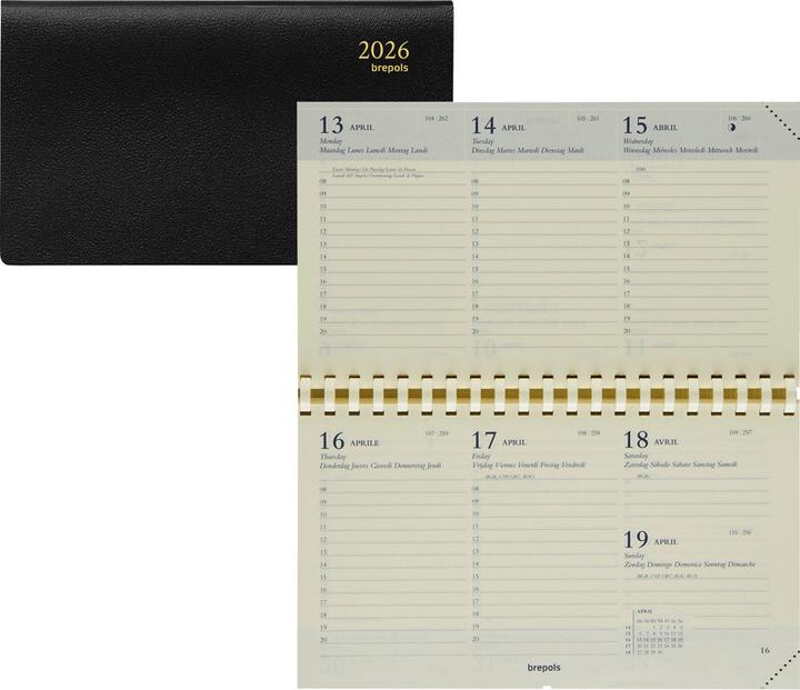Produktbild Brepols Terminkalender (A6, Deutsch, Französisch, Niederländisch, Englisch)