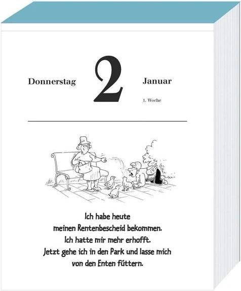 Actual product image Pensioner jokes tear-off calendar 2025 (15 x 18 cm, No binding, German)
